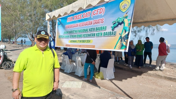 Kegiatan pemeriksaan Kesehatan Gratis oleh BNN bersama DInas Kesehatan Kota Baubau di Kotamara
