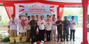 Wali Kota Baubau, H Yusran Fahim didampingi Wakil Wali Kota bersama Forkopimda saat peluncuran Koperasi Merah Putih