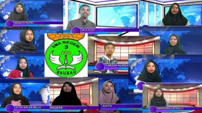 Para Siswa Kelas X SMAN 3 Baubau yang Dilatih Menjadi Presenter Berita, Sebagai bagian dari Kegiatan Projek Kurikulum Merdeka Tahun 2022