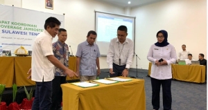 BPJS Ketenagakerjaan Kendari saat melakukan MoU dengan Disnaker di 17 kabupaten dan kota di Sultra. Foto: Humas BPJS Ketenagakerjaan