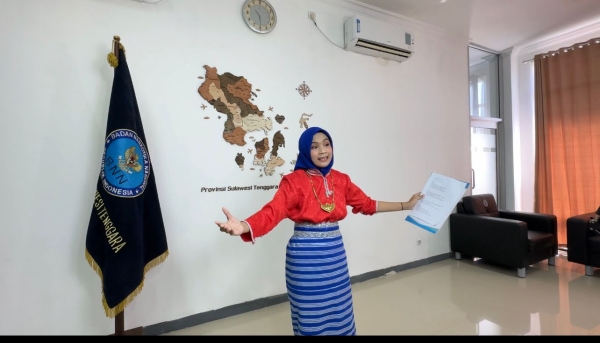 Firdha Nurul Ilmi, Siswa SMAn 2 Baubau Meraih Juara 3 Nasional Lomba Puisi Anti narkoba mewakili BNNP Sultra
