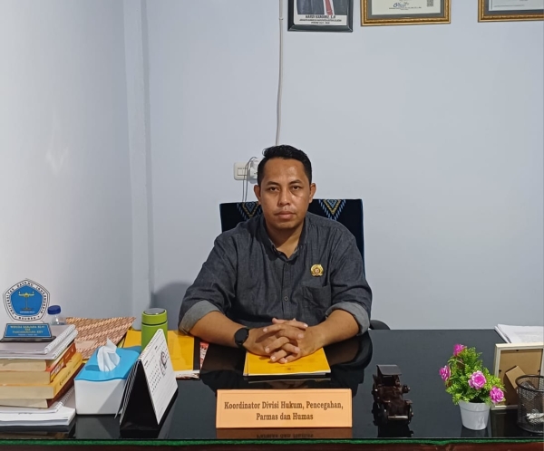 Koordinator Divisi Hukum Pencegahan Parmas dan Humas, Hardi Kamaru SH