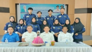 Dunas Transnaker saat melepas tenaga magang di sejumlah perusahaan   Foto : IST