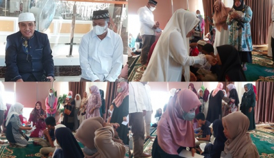 Suasana Pemberian Santunan Anak Yatim Piatu Alumni SMP Betoambari Angkatan 91